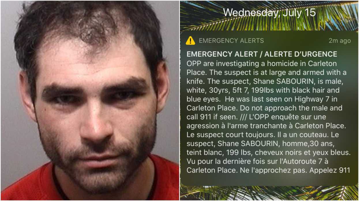 Police Issue An Emergency Alert For A Homicide Suspect That's 'At Large' In Ontario