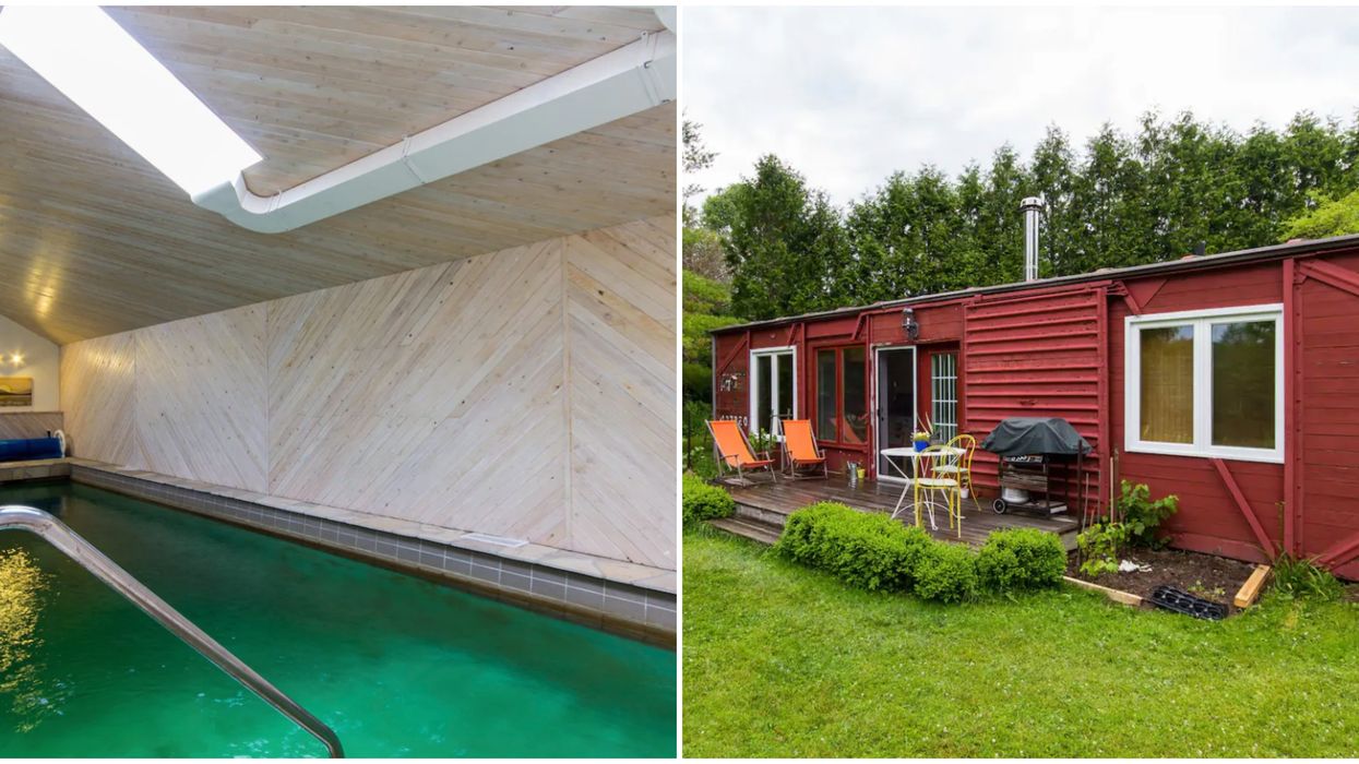 This Airbnb Near Toronto Has An Indoor Spa & A Spring-Fed Pond You Can Swim In