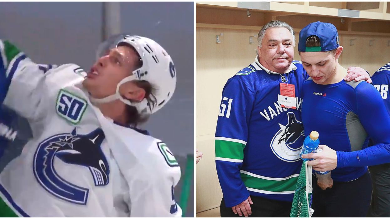 A Canucks' Player Honoured His Late Father After A Big Goal & Fans Are In Shambles