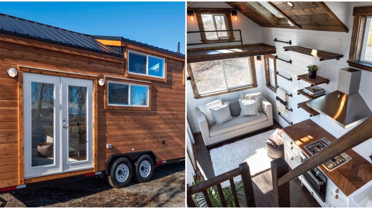 An Adorable 'Rustic Chic' Tiny Home Is For Sale In BC & You Can Take It Wherever You Want