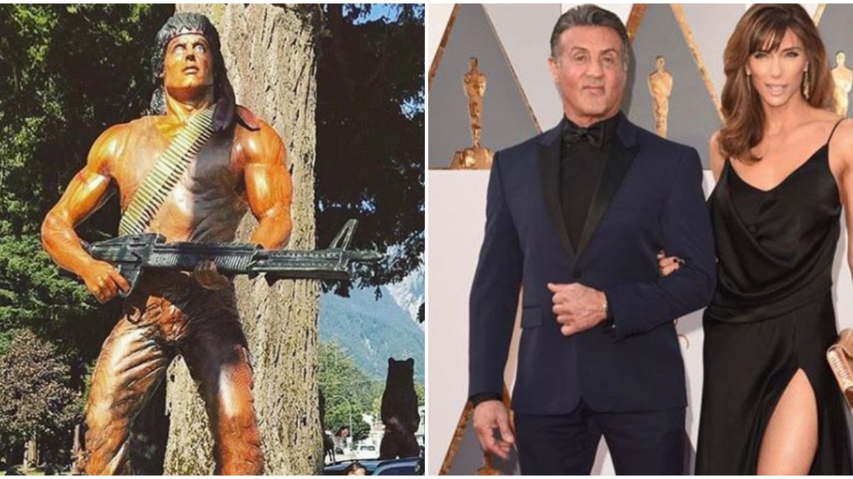 Sylvester Stallone Just Got a Life-Sized Rambo Statue In BC & He's 'Very Proud' (PHOTOS)