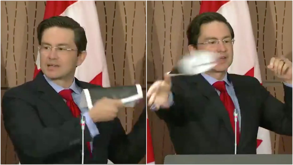 A Conservative MP Got Super Dramatic & Even Used Props To Bash Trudeau (VIDEO)