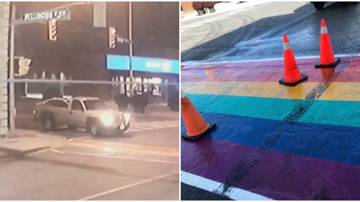 Someone Left Skid Marks On A New Rainbow Crosswalk & GTA Police Suspect It's A Hate Crime