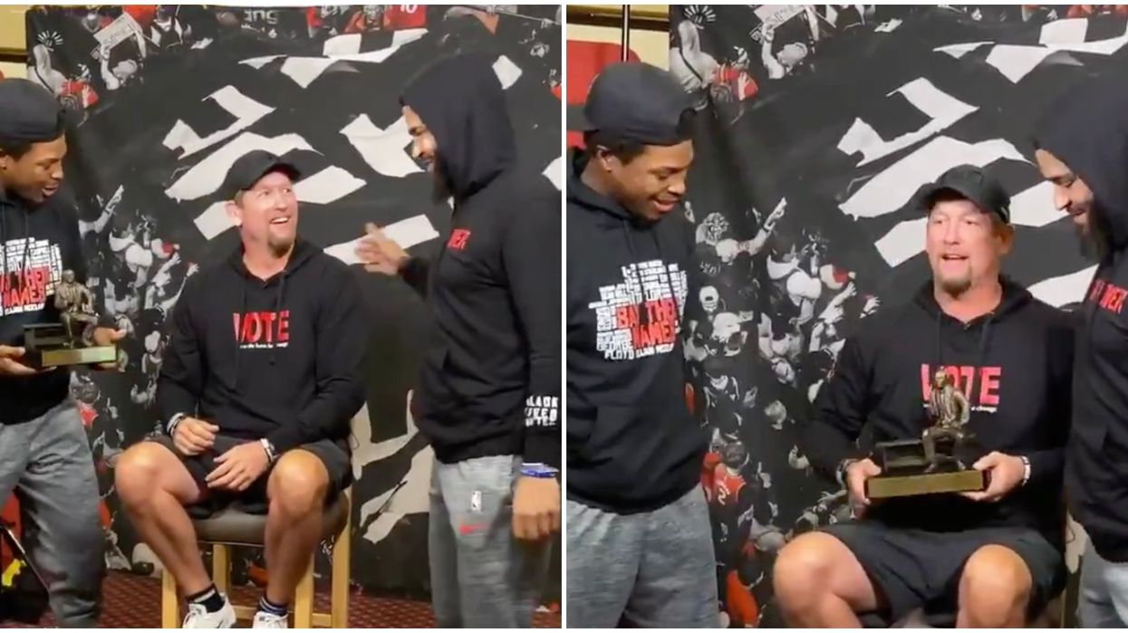 Nick Nurse Tears Up As He Is Named The NBA's Coach Of The Year (VIDEO)