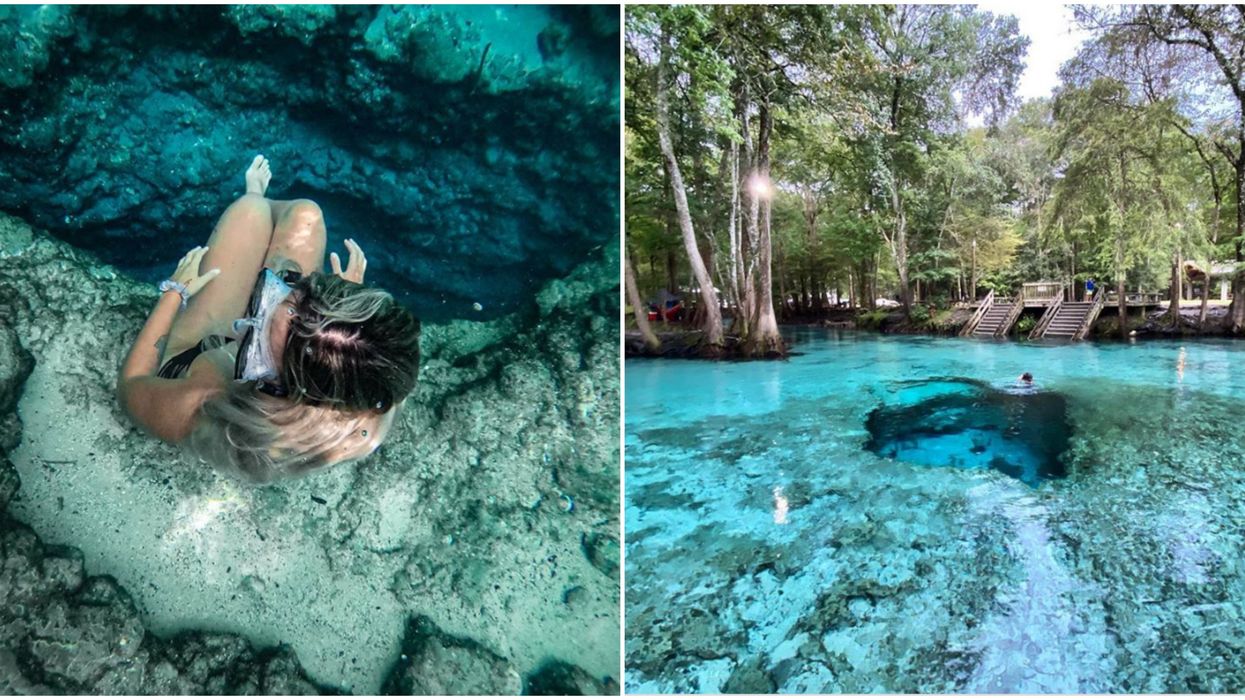You Can 'Sit' At The Edge Of This Mysterious Underwater Cave In Florida