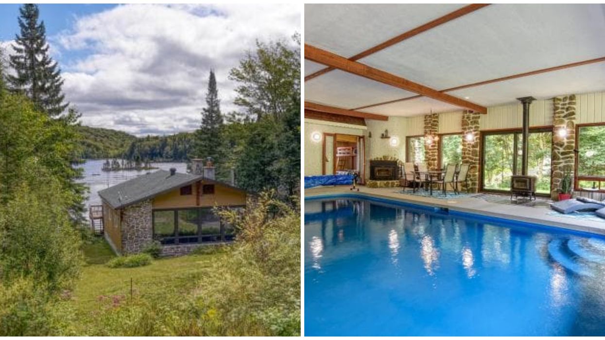 Cette maison des Laurentides a une piscine intérieure pour le prix d'un condo à Montréal