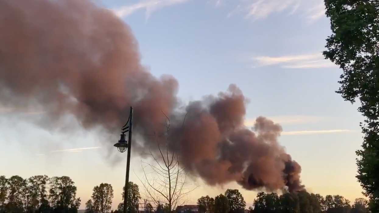 A Giant Fire At A Metro Vancouver Recycling Plant Choked The Skies Last Night