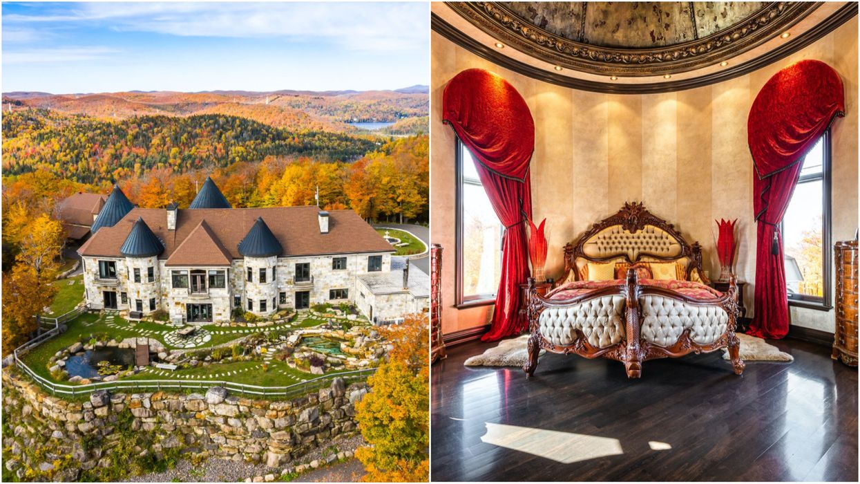 This Full-On Canadian Castle Is For Sale & There's A Wine Cellar Hidden In Its Towers