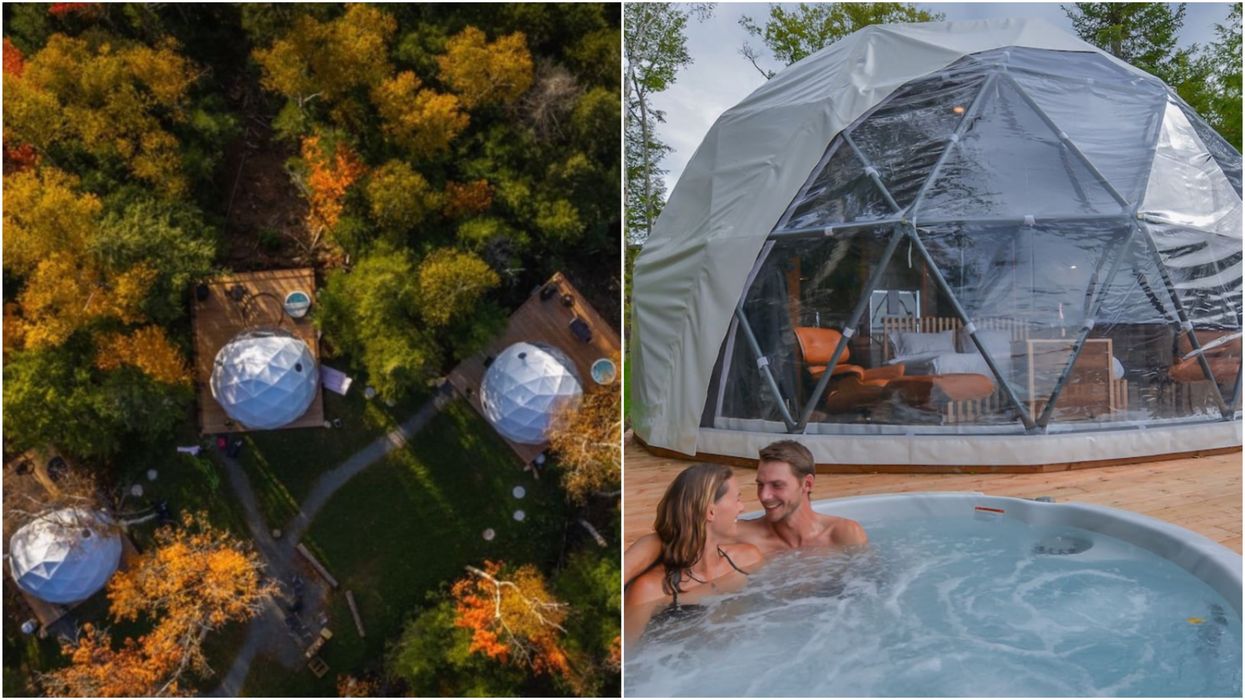 This Unique 'Love Nest' Airbnb Near Ottawa Comes With A Private Hot Tub In The Forest