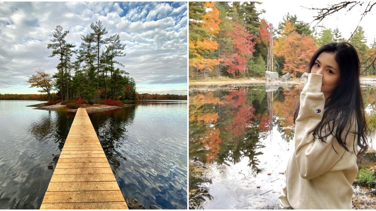 You Can Hike To A Tiny Island & Gorgeous Foliage Near Toronto This Fall