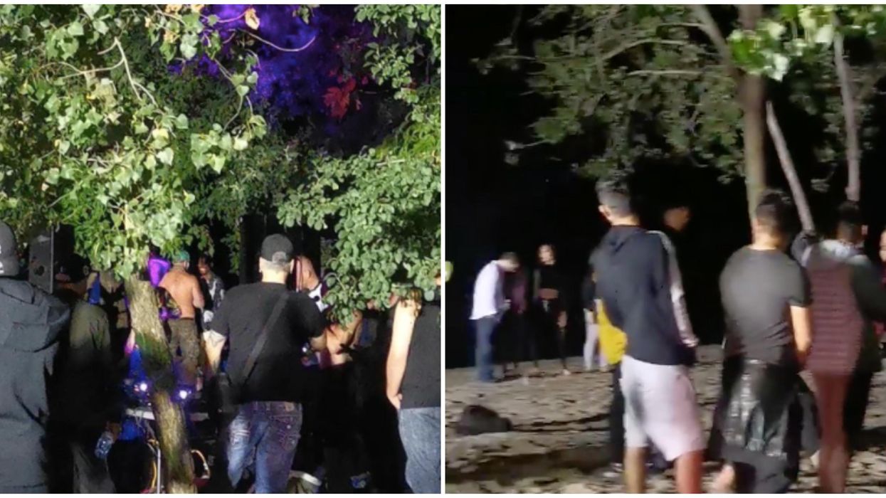 Anti-Maskers In Toronto Had A Dance Party Protest At Cherry Beach Last Weekend