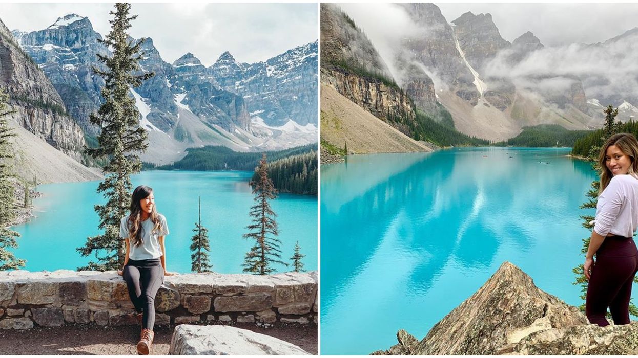 This Super Short 0.4-km Trail Leads To The Best View Of Alberta's Iconic Moraine Lake