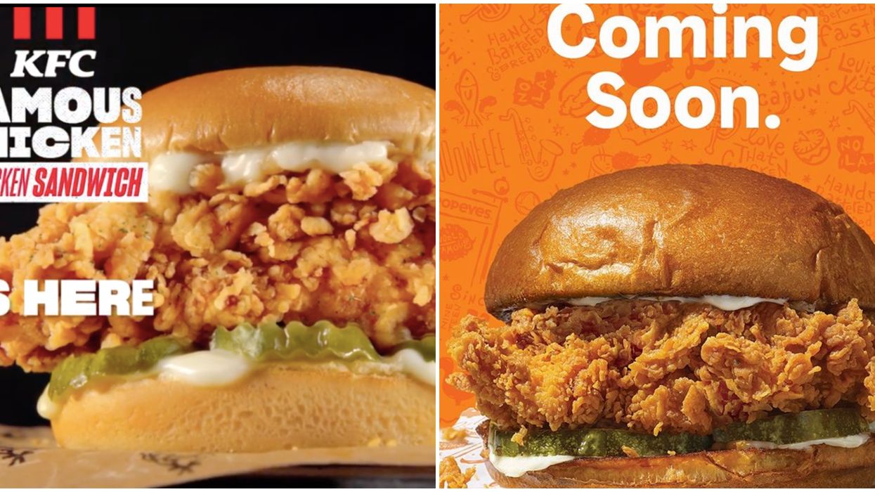 A Chicken War Is Brewing In Canada With Popeyes & KFC Launching Identical New Sandwiches
