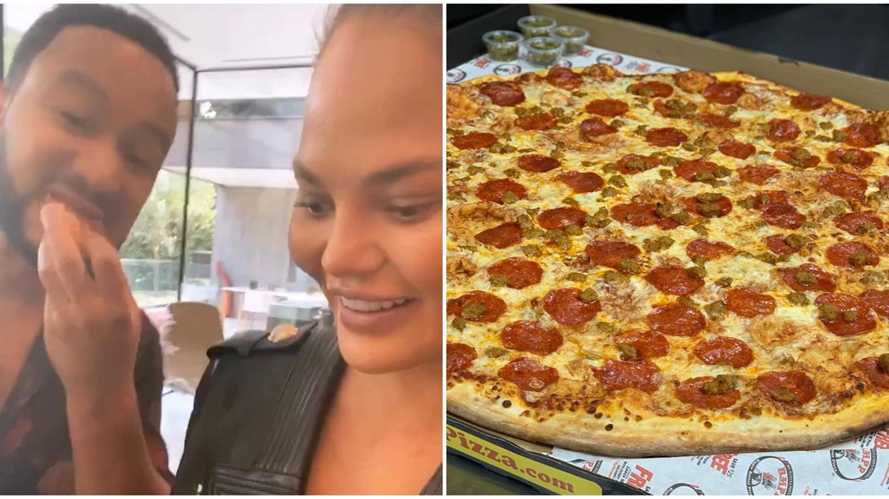 You Can Get The Massive Pizza Chrissy Teigen Tweeted About In Los Angeles