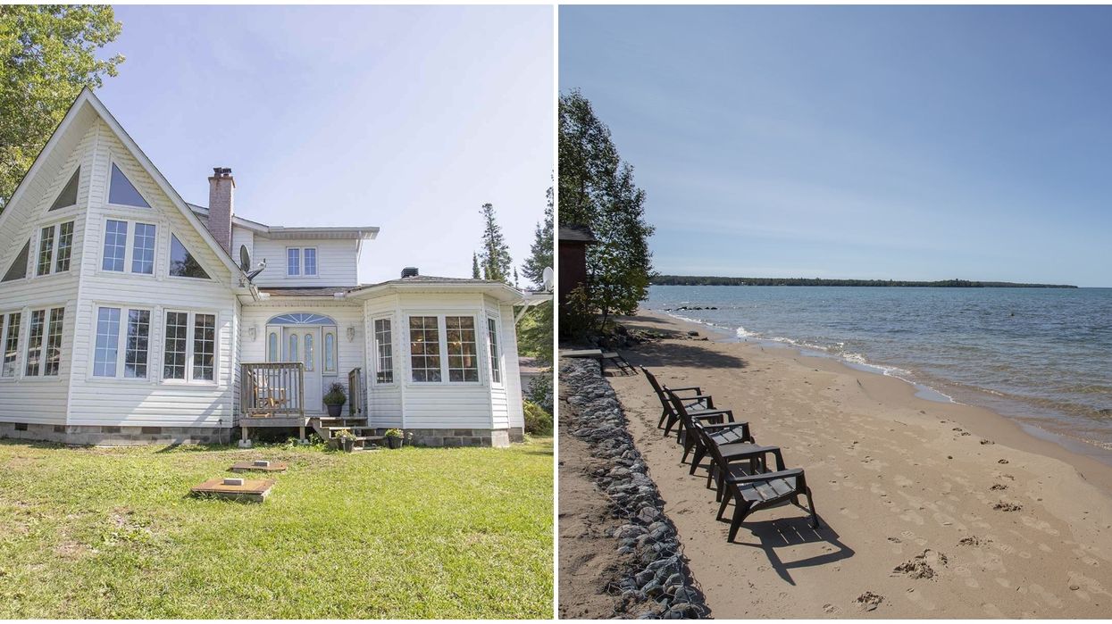 This $475K Ontario Mini-Mansion Has A Beach In The Backyard
