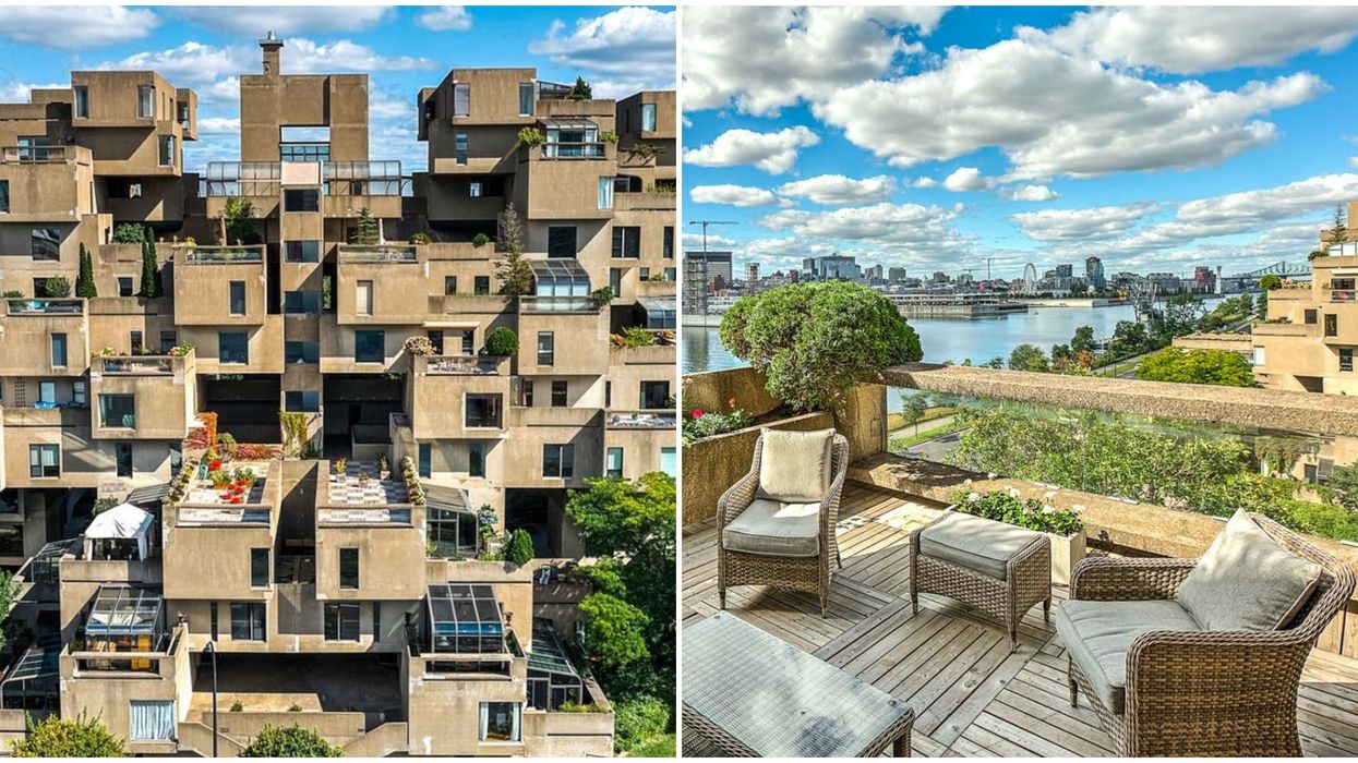Un des rares logements d'Habitat 67 à Montréal est à vendre et la vue est WOW