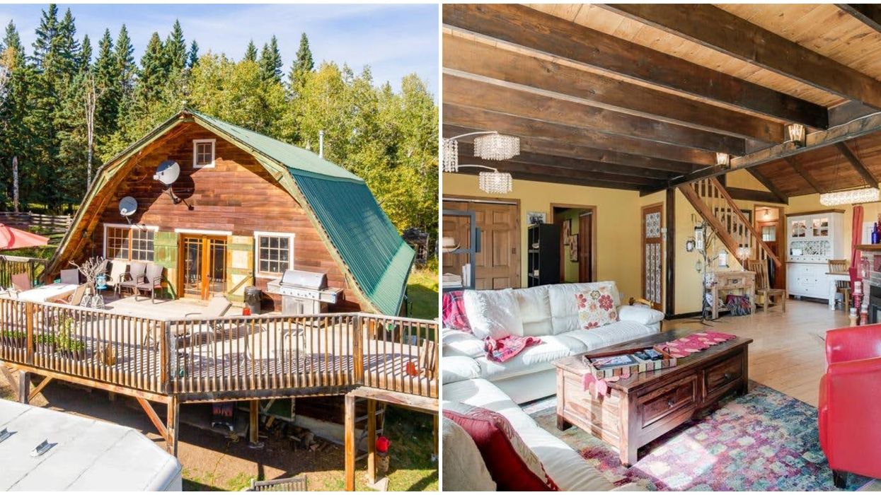 This Country Home For Sale In Alberta Is Hiding A Secret Hang-Out Space In The Barn