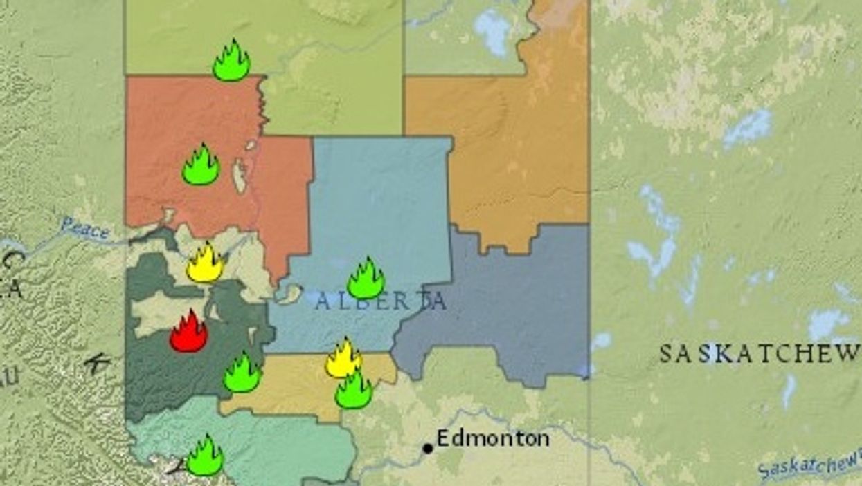 An 'Out Of Control' Wildfire Is Blazing Between Calgary & Banff Right Now
