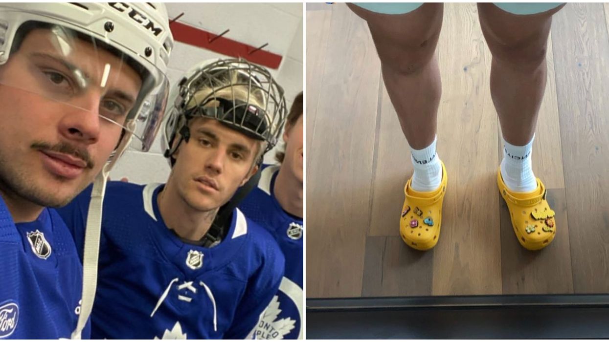 Justin Bieber Is Trying To Make Crocs Happen & Auston Matthews Is Helping