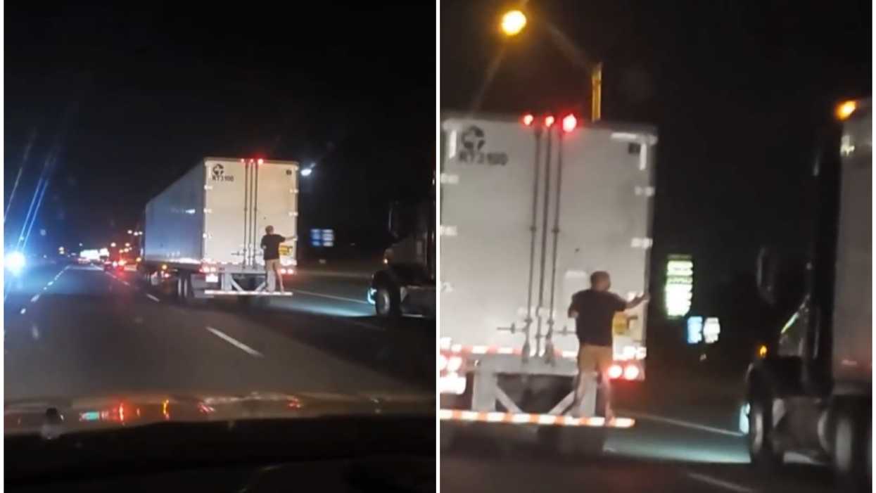 This Austin Daredevil Got Caught Highway Surfing On The Back Of A Semi (VIDEO)