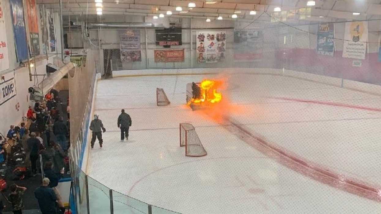 This Ice Resurfacer Catching On Fire Is Pretty Much Peak 2020 (VIDEO)