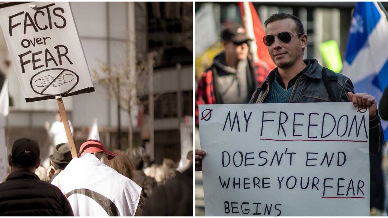 Toronto Anti-Maskers Are Getting More Creative With Their Signs All The Time (PHOTOS)