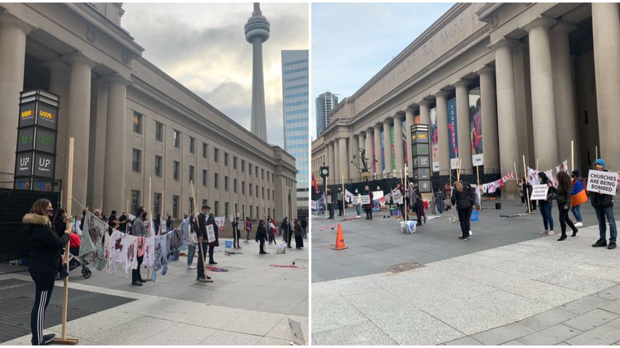 This Is Why Union Station Is Covered In Bloody Laundry Right Now