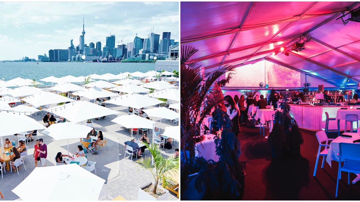Toronto's Massive Waterfront Pool Bar Has Transformed Into A Magical Winter Patio