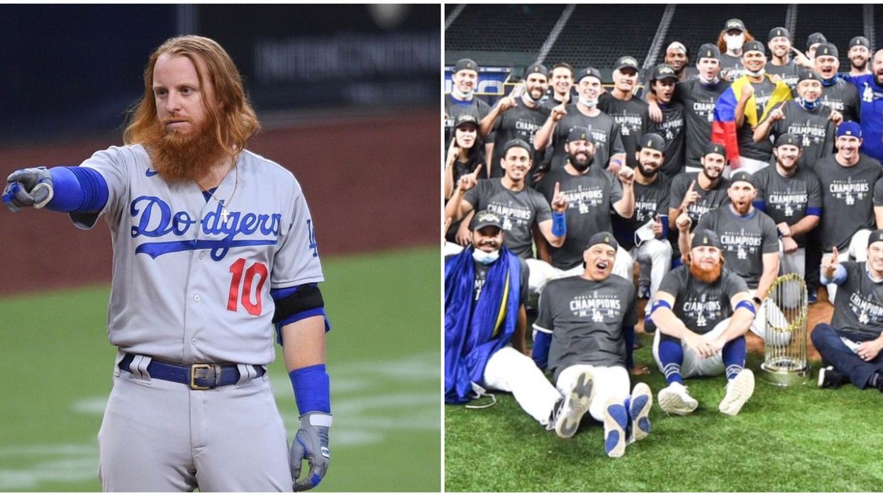 Justin Turner Has 'No Symptoms' After Testing Positive For COVID & Holding The Trophy