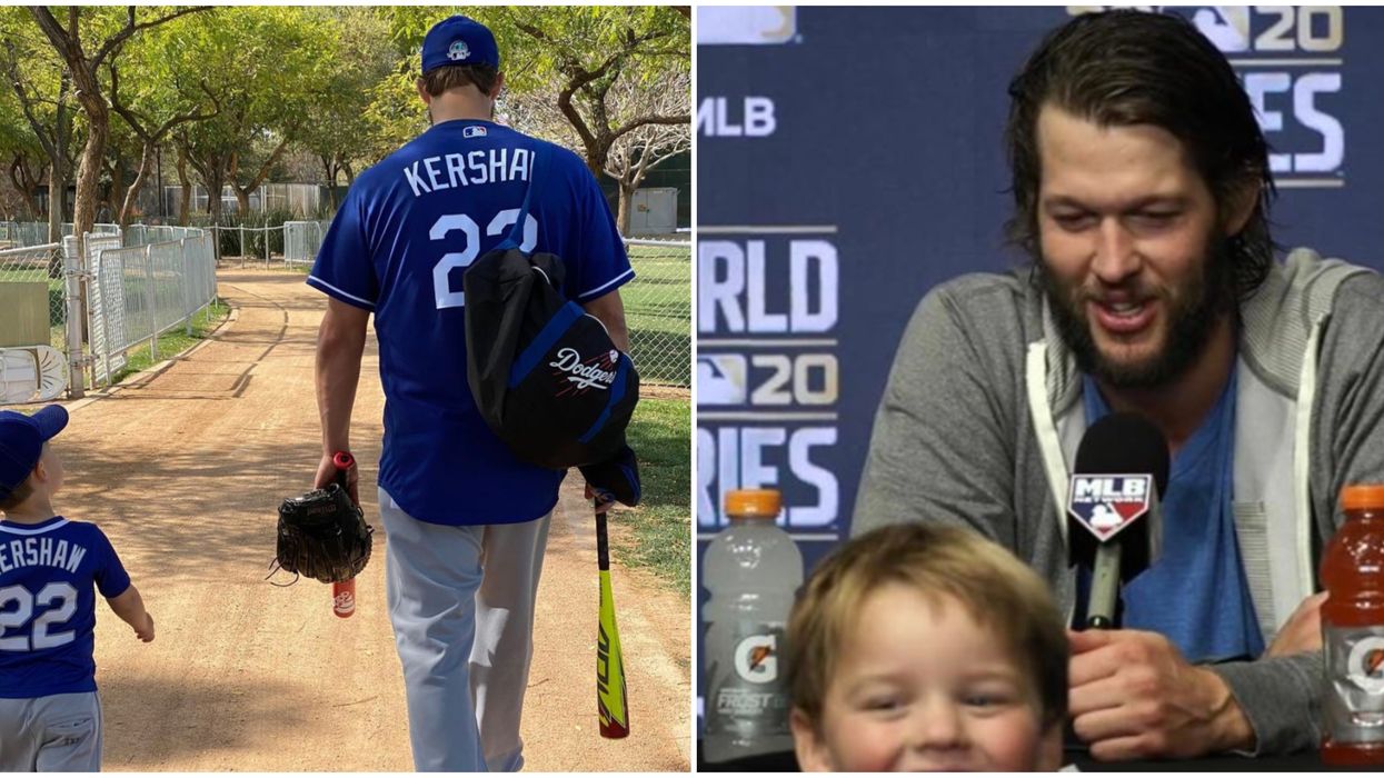 Dodgers Pitcher Clayton Kershaw Is Over Here On Instagram Just Living His Best Dad Life