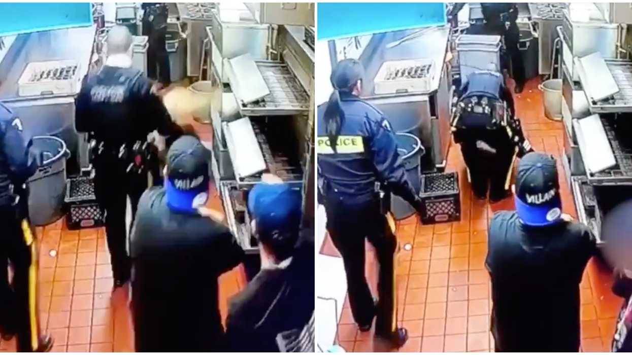 A Lady In BC Tried To Dine And Dash & Ended Up Falling Back Through The Ceiling (PHOTOS)