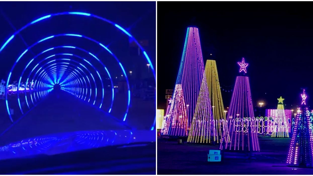 This All New Houston Christmas Light Drive Thru Opens Tonight And It S Massive Narcity Christmas Lights Houston Splashtown 2021