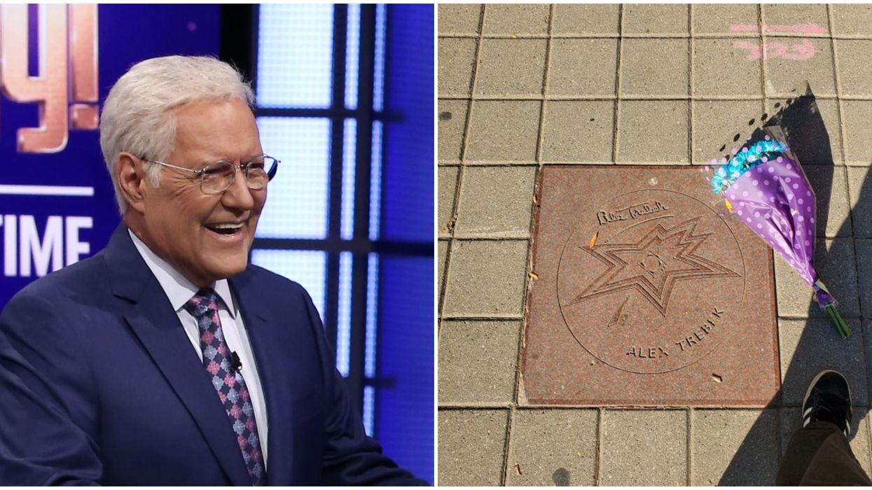 A Giant Alex Trebek Vigil Has Taken Over Toronto's Walk Of Fame (PHOTOS)