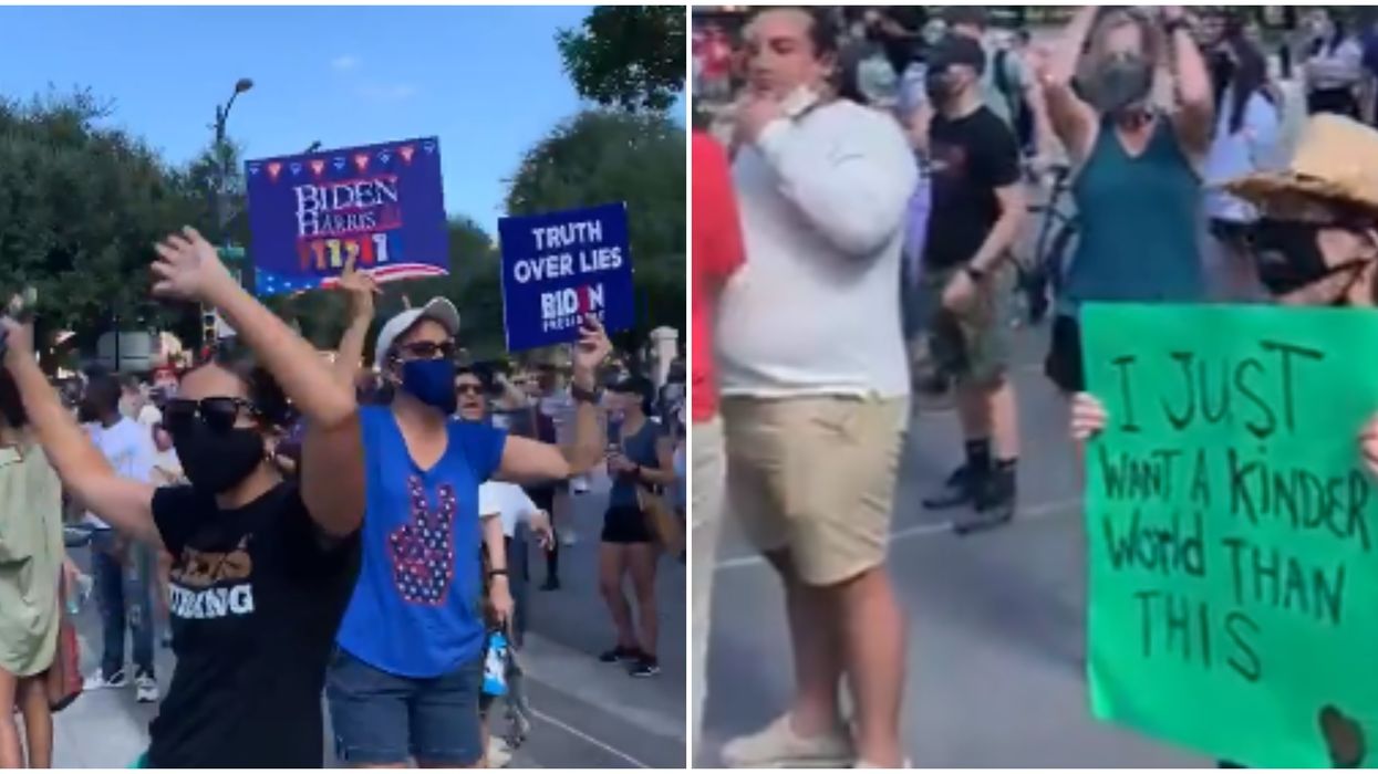 This Massive Crowd In Austin Sang Farewell Songs For Donald Trump After Biden Victory