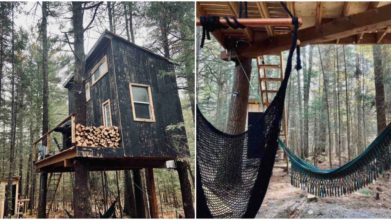 You Can Wake Up In The Sky At This Ridiculously Cozy Treehouse Airbnb Near Toronto