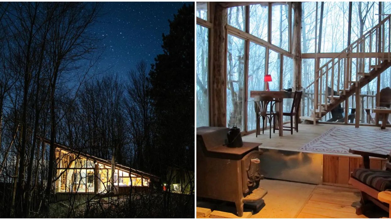 Ce Airbnb tout en vitre à 1h30 de Montréal donne l'impression d'être dans un «snow globe»