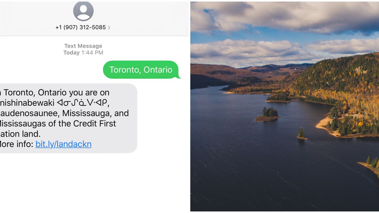 If You Text This Number You'll Get A Text Back Telling You What 'Native Land' You Are On