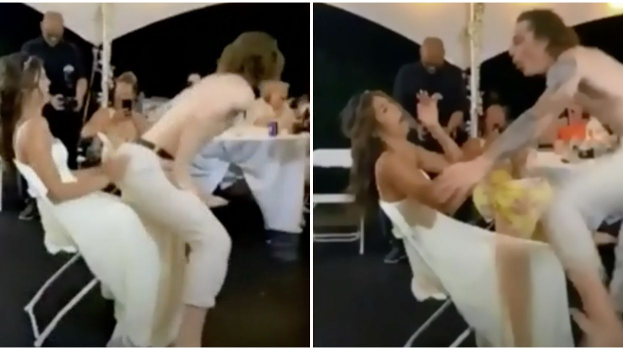 An NHLer Accidentally Kicked His New Bride In The Face & The Video Is Going Viral (VIDEO)