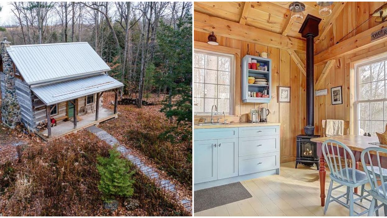 This Ontario Log Home Is Nestled In A Serene Forest & Costs Less Than City Living (PHOTOS)