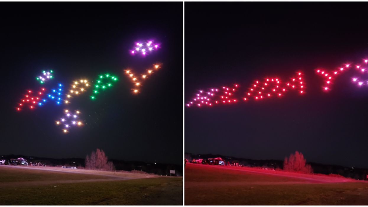 A Flying Light Show Near Toronto Is Illuminating The Sky With Drones This Holiday Season