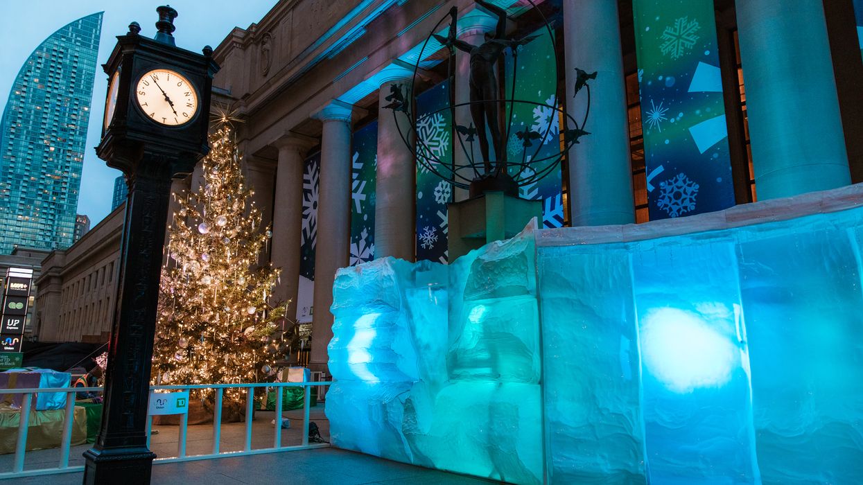 Union Station Has Transformed Into An Icy Wonderland With Glowing Glaciers You Can Explore