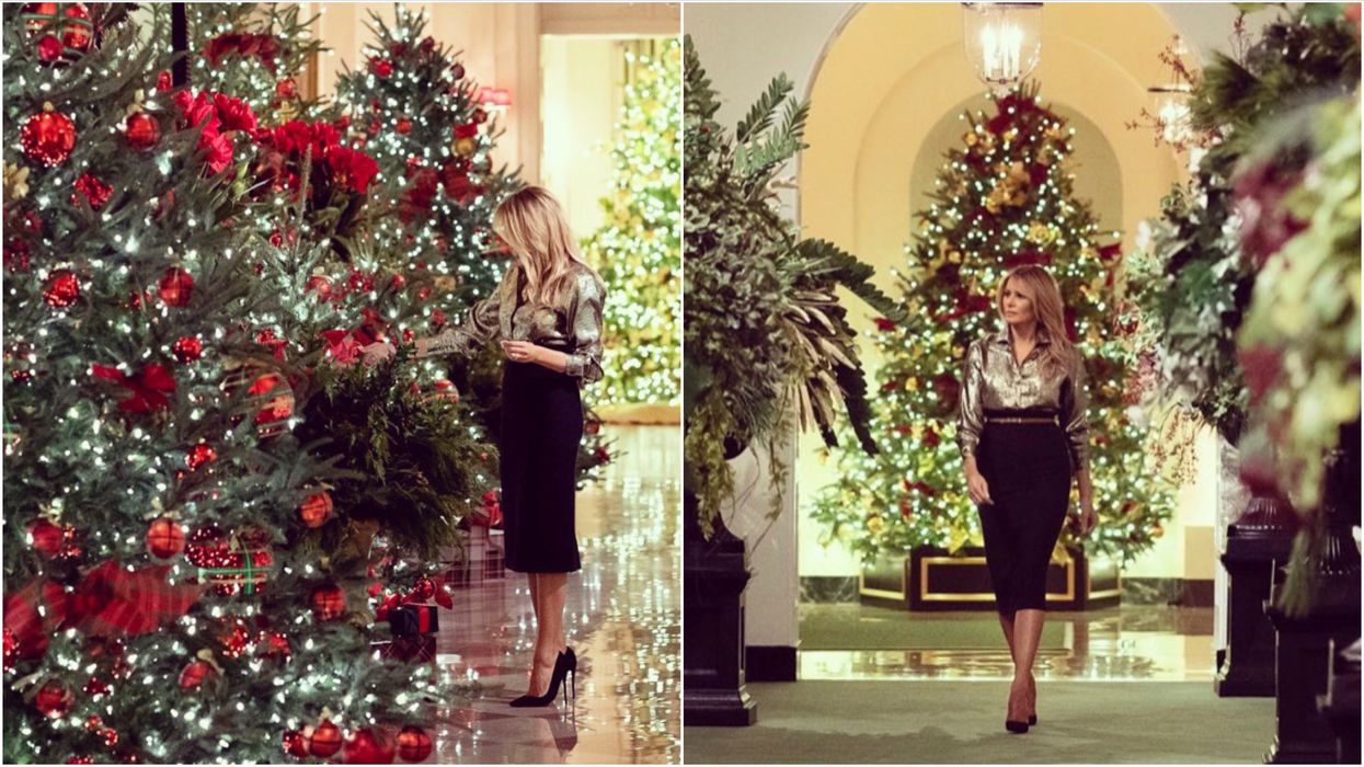 Melania Trump Just Revealed The White House Holiday Decor & It's Extra AF (VIDEO)
