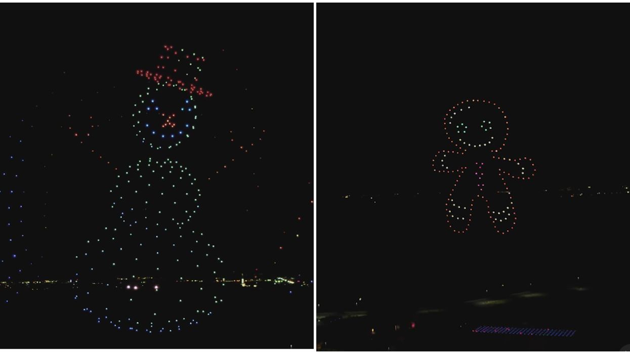 The Coolest Holiday Light Show In The US Uses Actual Drones & Here's What It Looks Like
