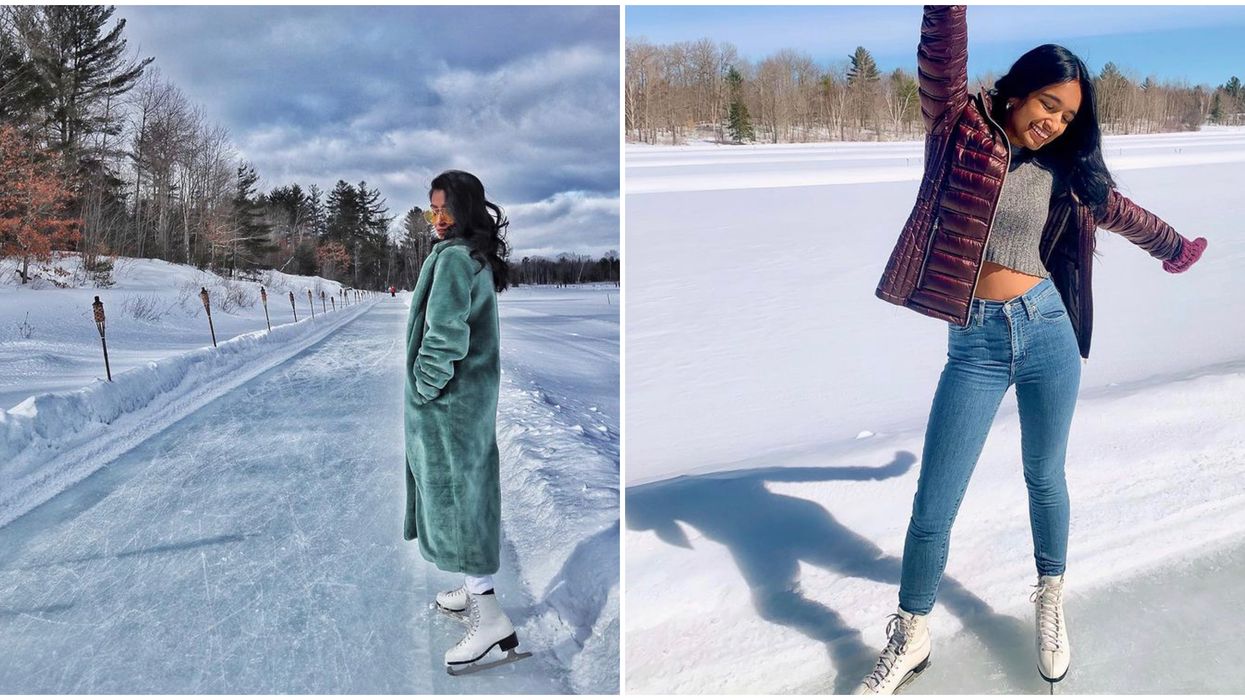 You Can Glide Around 12 Acres Of Frozen Cranberries On Ontario's Starlit Skating Trail