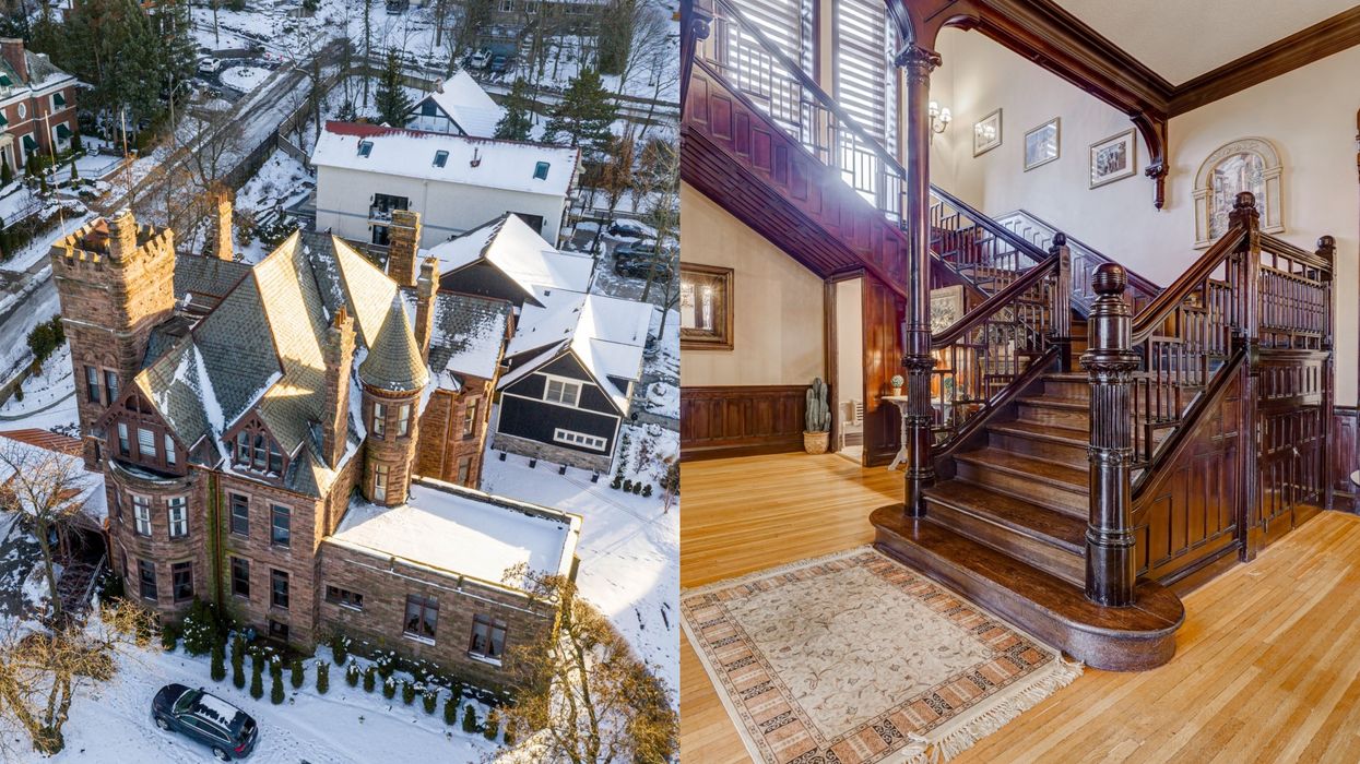 Jaw-Dropping Castle For Sale Near Toronto Has A 5-Storey Tower & Its Own Mona Lisa