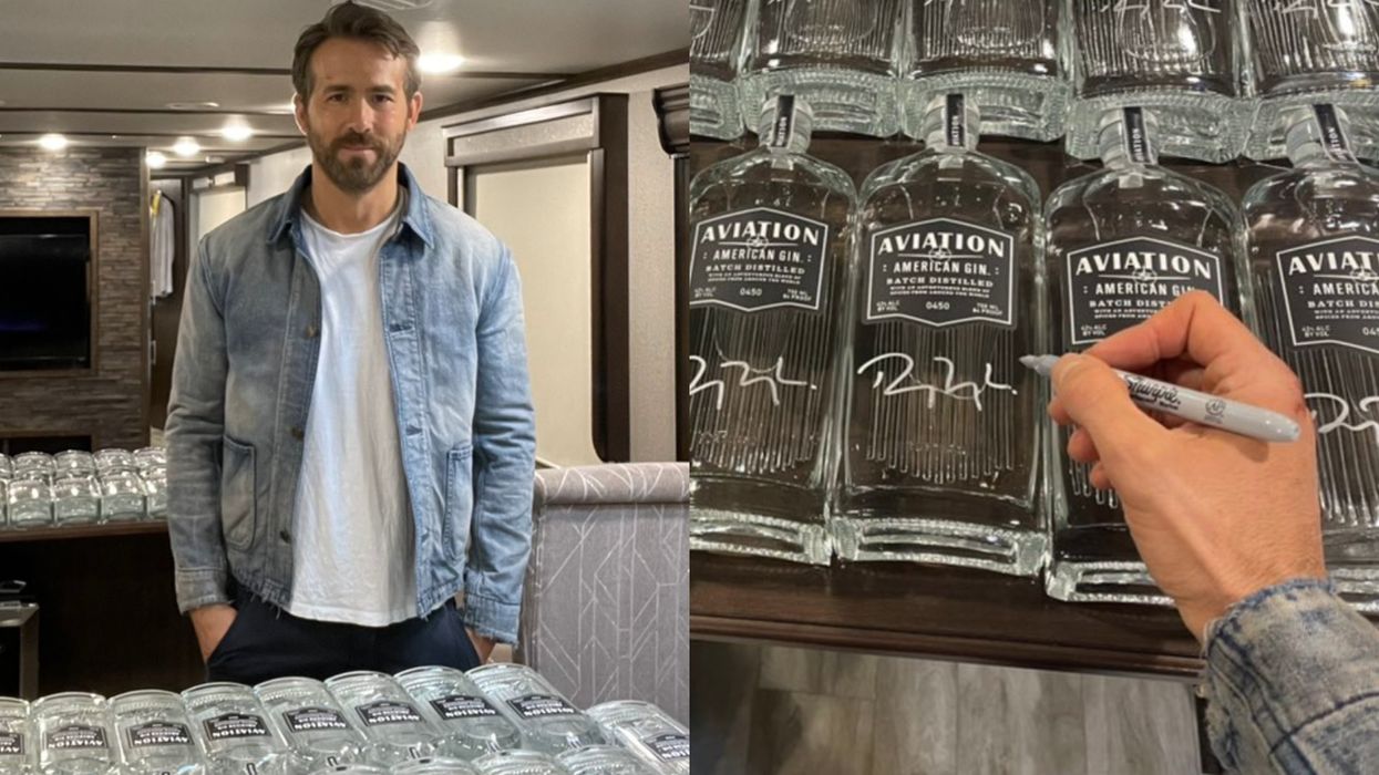 Ryan Reynolds Just Roasted Newfoundland While Signing Gin Bottles For Ontario