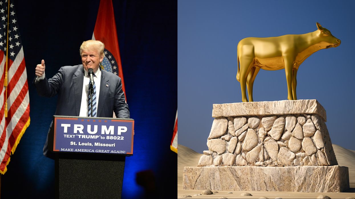 A Gold Statue Of Trump At A Political Conference Sparks Religious Controversy
