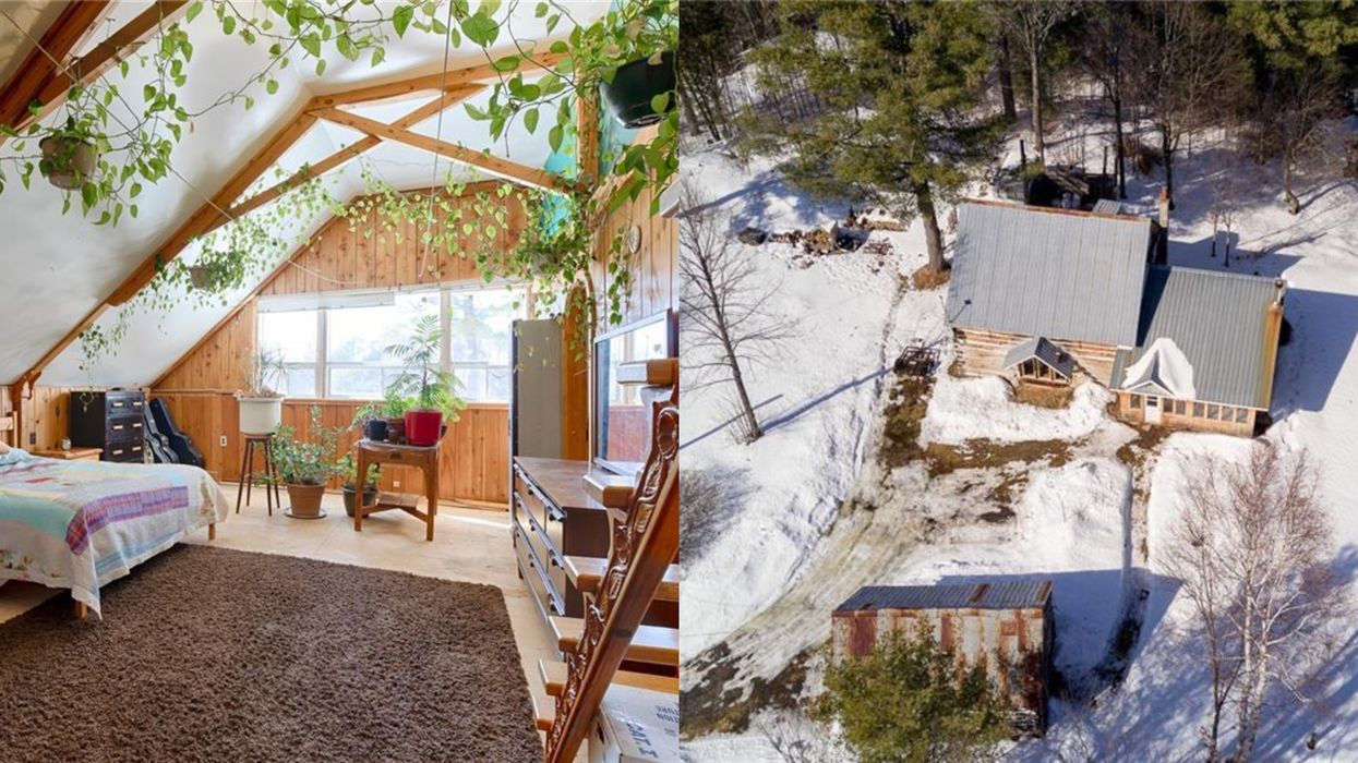 This $300K Home In Ontario Has Acres Of Trees & The Dreamiest Loft Bedroom