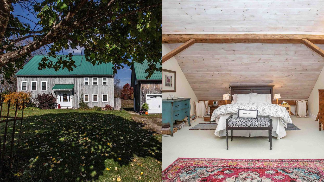 This Dreamy Barn In Ontario Has A Lush Apple Orchard & Looks So Different Inside