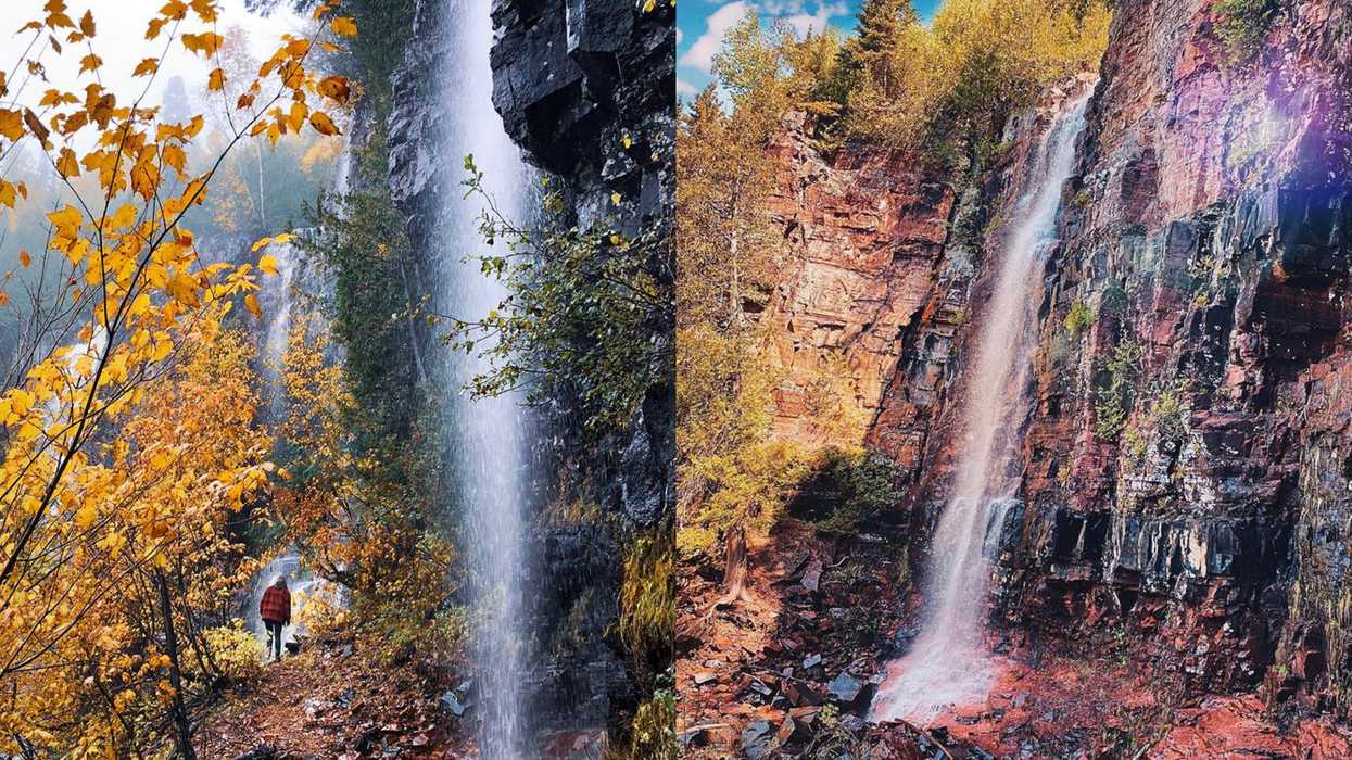 This Hidden Ontario Trail Leads You Past Dazzling Waterfalls & Towering Red Cliffs